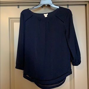 Navy J Crew Blouse